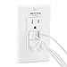 [2 Pack] BESTTEN USB Wall Outlet Receptacle, 2.4A Dual USB Charging Ports, Tamper Resistant, ETL Certified, White