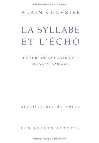 La  syllabe et l'écho