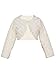 Faux Fur Long Sleeve Bolero Jacket Shrug Pink White Ivory Black Infant to Girls