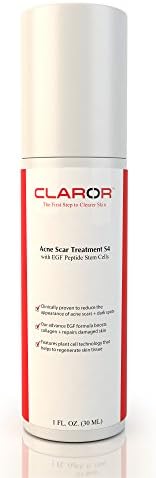 Claror™ S4 Scar Removal Cream 1 Fl Oz - Diminishes Acne Marks, Dark Spots, Stretch Marks, Wrinkles. Features Epidermal Growth Factor (EGF), Copper Peptides and Plant Cell Technology