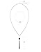 Stainless Steel Y Shaped Long Tassel Necklace Super Sparkly Faux Druzy Stone Statement Necklace