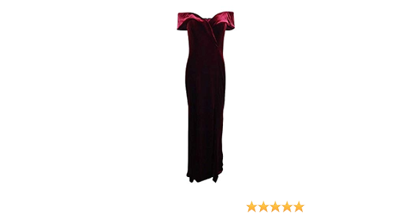 Xscape Off-The-Shoulder Velvet Gown 