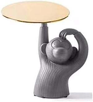 赤井 定番の人気シリーズpoint ポイント 入荷 ダークゴールドプレートハイエンドクリエイティブ小さな丸いテーブルコーヒーテーブルモンキーサイドテーブルグレーラウンドサイドテーブル Color 33 53cm 50