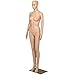 go2buy Female Dress Form Plastic Mannequin Full Body with Glass Base, Great for Displaying 68.9in