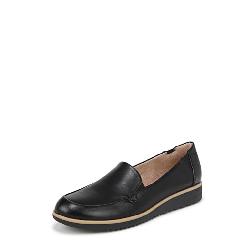 Naturalizer Soul Womens Idea-Moc Slip On Casual Loafer Loafer Black Textured 7.…