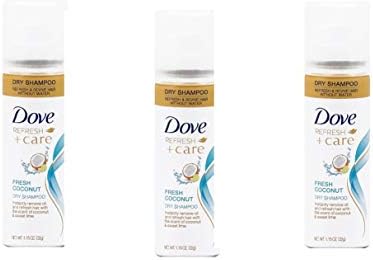 Dove Dry Shampoo Fresh Coco Travel Size-1.15(pack of 3)