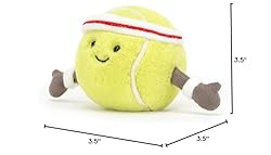Jellycat Amuseables Tennis Ball Stuffed Toy, 3.5
