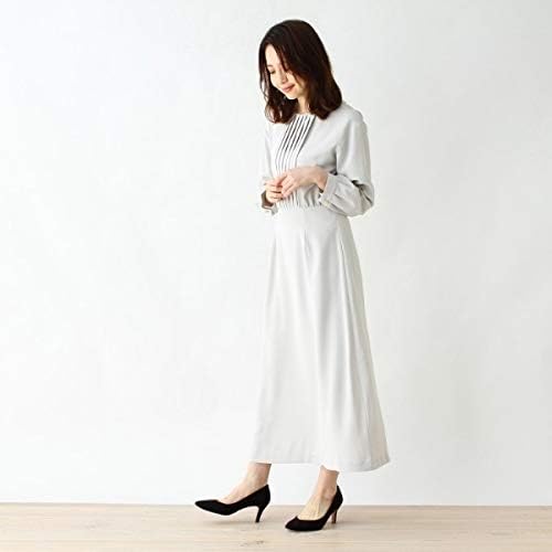 Amazon Co Jp オペークドットクリップ Opaque Clip 42 Ll Web限定サイズ マットサテン調フロントタックフレア ワンピース カーキ グリーン 0 40 L 服 ファッション小物