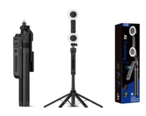 Bluetooth Long Selfie Stick- Super Length Lightweight Extendable Pole from 20'' to 98'' Built-in Wireless Remote Shutter Grip Holder Mount Cell Phone(Blue)