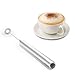 Milk Frother, Amado Battery Operated Handheld Milk Frother Machine to Make The Creamy Foam of Milk, Coffee, Latte, Cappuccino and Hot Chocolate, Made of Stainless Steel