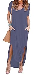 GRECERELLE Womens Casual V Neck Side Split Beach