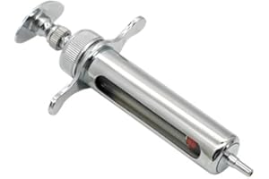 50cc Stainless Steel Injector Reusable Metal Syringe 50ml glass Hypodermic Veterinary Animal Syringe Livestock Pig Cattle She