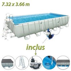 piscine tubulaire intex 732 x 366 x 132 cm rectangulaire