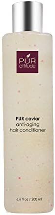 PUR attitude Caviar Anti-Aging Hair Conditioner - (6.6 oz) Sulfate-Free, Soap-Free - Infused With Moroccan Argan Oil, Kukui Nut, Jojoba, Coconut, Caviar To Replenish Dry, Brittle Hair - Non-Stripping