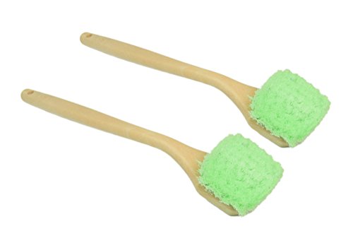 CARCAREZ 20" Long Handle Tire Brush for Auto Car Vehicle Truck Motorcycle Wheel Cleaning (Angled Head), Pack of 2 - Thumbnail 7