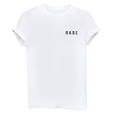 YITAN Women Summer Graphic Funny Tee Leisure T shirt White Small