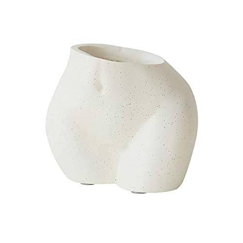 Alliwa Kreative Blumentopf Stiftehalter 2 IN 1, K鰎per-Form Pflanzent鰌fe Pflanzgef溥e f黵 Draussen Innen Pflanzk黚el f黵 B黵o Balkon Garten (Blumentopf #01) – Bild 3