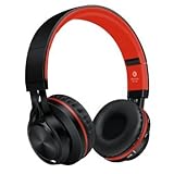 bluetooth headset,Venstone Wireless Headphones 4.0 with Microphone Foldable Headphones with TF Card FM Radio Rechargeable Battery for Most Phones Tablets and All Bluetooth Enabled Devices(red)