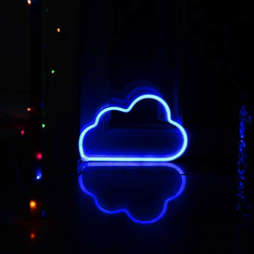 LED Neon Signs Blue Cloud Wall Decorative Night Light for Kids Bedroom Battery and USB Powered Home Decor Neon Light Birthday Gift(NECLDB) - Thumbnail 2