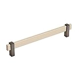 Amerock | Cabinet Pull | Silver Champagne/Black