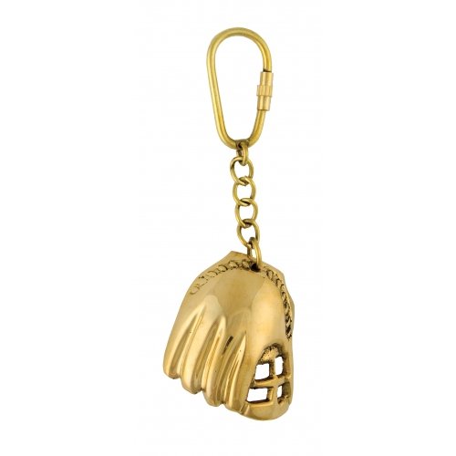Baseball Glove Solid Brass Keychain, 5-inch (Makes a Great Ornament)