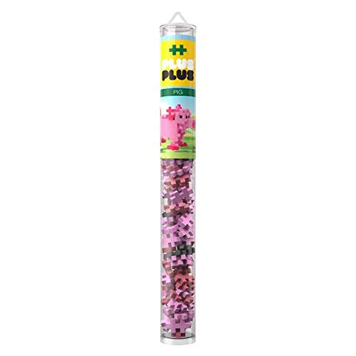 PLUS PLUS - Mini Maker Tube - Pig - 70 pcs