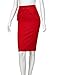 Regna X Love Coated Women's Slim Fit Elastic Waist Band Stretchy Pencil Skirt(Plus Size Available, 10 Colors)