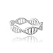 DNA Ring Neurotransmitter Dopamine Acetylcholine Serotonin Size 6.25 (Silver)