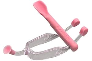 AITIME Soft Contact Lens Insertion and Removal Tool Set - Contact Lens Handler Device Includes Tweezers and Soft Silicone Scoop, Contact Lenses Removers for Travel Home Use (Pink)