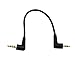 Poyiccot 2.5mm to 3.5mm Audio Cable, 90 Degree Right Angle 3.5mm 4 Pole Male to 2.5mm 3 Pole Male Headset Stereo Audio Aux Extender Stereo Jack Cable 20cm (3.5 M/ 2.5 M)