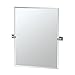 Gatco 4059S Elevate Frameless Rectangle Mirror, Chrome, 31.5