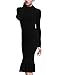 Rocorose Women's Sexy Bodyon Mermaid Mock Neck Long Sleeve Knit Dress