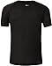jeansian Men's Sport Quick Dry Short Sleeves T-Shirt Tees Tops LSL013 Black XL