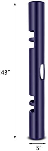 VEVOR ViPR Fitness Tube Functional Training Rubber VIPR Weight Bar Fitness Training Tube for Loaded Movement Training (10kg Black) (Purple, 4kg)