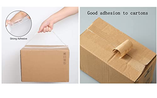 HULPPRE 2pack 180meters/Roll 2" x 196 Yards，Heavy Duty Clear Packing Tape with Dispenser, Designed for Packing, Shipping Mailing,Moving,Strong Sealing Adhesive,No Splitting or Tearing,Long Lasting