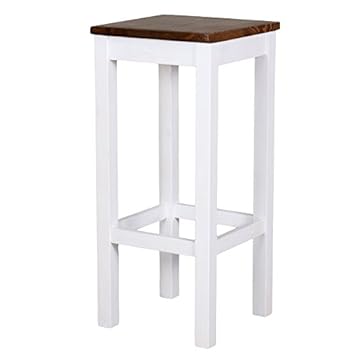 Barhocker Weiss Holz - Siarticuno