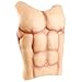 Zicac Fake Muscle Chritmas Props Cosplay Makeup Halloween Costume Funny Chest (Skin Color)