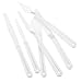 eBoot 2 Pieces Wood Palettes 11.81 Inch by 9.45 Inch and 6 Pieces White Plastic Palette Knife Painting Tool Set