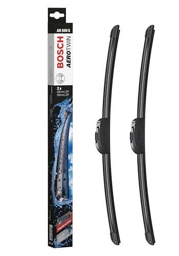 Bosch Wiper Blade Aerotwin AR500S, Length: 500mm/500mm – Set of Front Wiper Blades - Only for Left-Hand Drive (EU)