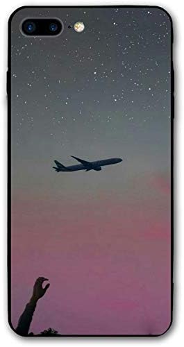 Tfugiu iPhone 8 Plus Case, 7 Plus Case Waiting Plane,Waiting U Hard Anti-Scratch &Fingerprint Non Slip PC Phone Case, 5.5 Inch Black