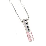 Stainless Steel Diffuser Necklace, HOTOR Aromatherapy Therapy Fragance Essential Oil Container Pendant With Ball Chain Necklace for Efficient All-day Aroma with Gift Box