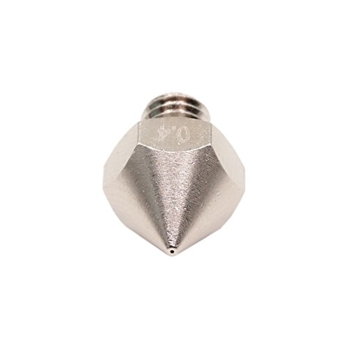 WINSINN 3D Printer MK8 Nickel Plating Nozzle M6 .4mm Hotend Extruder - for Creality CR-10 Reprap Makerbot MK8 Ultimaker UM2 1.75mm Filament (Pack of 5Pcs)