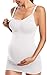 Bralido Women's Nursing Tank Camis with Built-in Maternity Bra for Breastfeeding Pack of 3 Color Black White Grey Size L