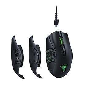 Razer Naga Pro - Modular Wireless Gaming Mouse with Interchangeable Side Panels (19 + 1 Programmable Buttons, Optical…