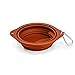 Ruff Products BarkBowl (800ml) - Collapsible Dog Bowl (Burnt Orange) Premium Quality, Platinum-Cured Food Grade Silicone, No Plastic Rim, Food Safe, Large Travel Bowl