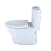 TOTO CST446CEMG#01 Aquia IV Elongated Dual Flush 1.28 and 0.8 GPF Skirted CEFIONTECT Two-Piece-Toilets, Cotton White