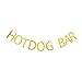 Hotdog Bar Banner, Gold Gliter Paper Sign Decors for Family/Birthday/Wedding/Engagement/Baby Shower Party