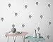 Hot Air Balloon Wall Decal,Removable Vinyl Wall Stickers for Baby Kids Bedroom Nursery Decoration Home Decor(A11) (Black)