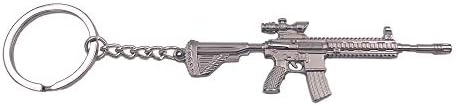 Wang Zhai M416 Keychain for Men Mini Cute Gun Weapon Key Chain Ring for Kids High-end Car Keyring Metal Model M416 Key Holder