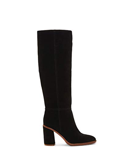 Vince Camuto Dameera Rich Suede Covered Block Heel Knee High Dress Boots